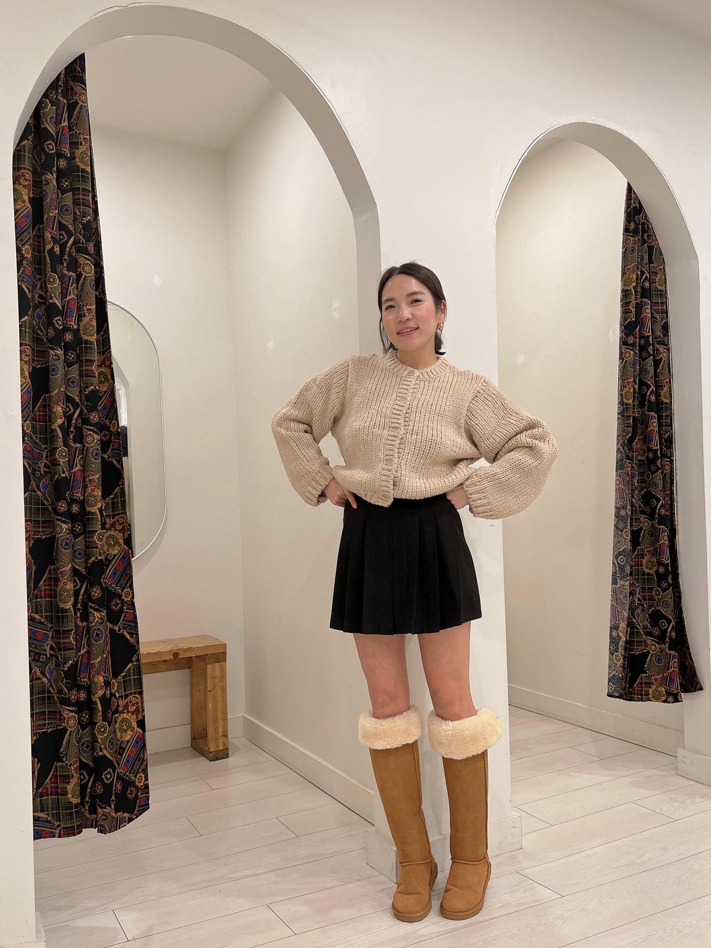 NELLA Knee high sherpa boots