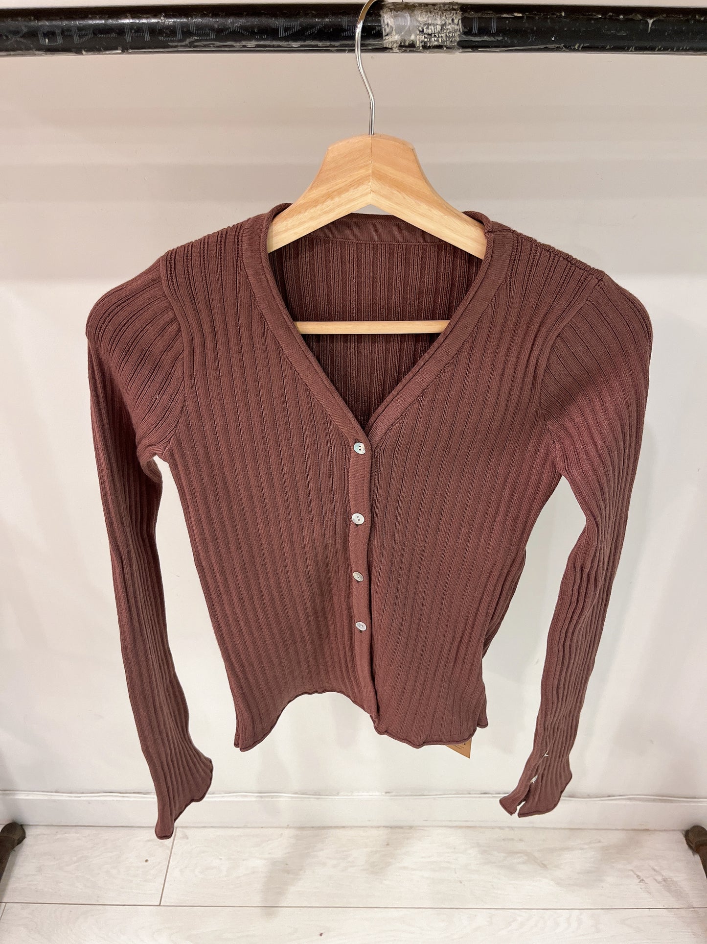 PERRIO Ribbed cardigan