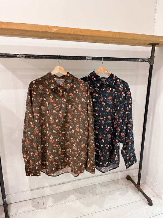 RANTON Floral corduroy shirt