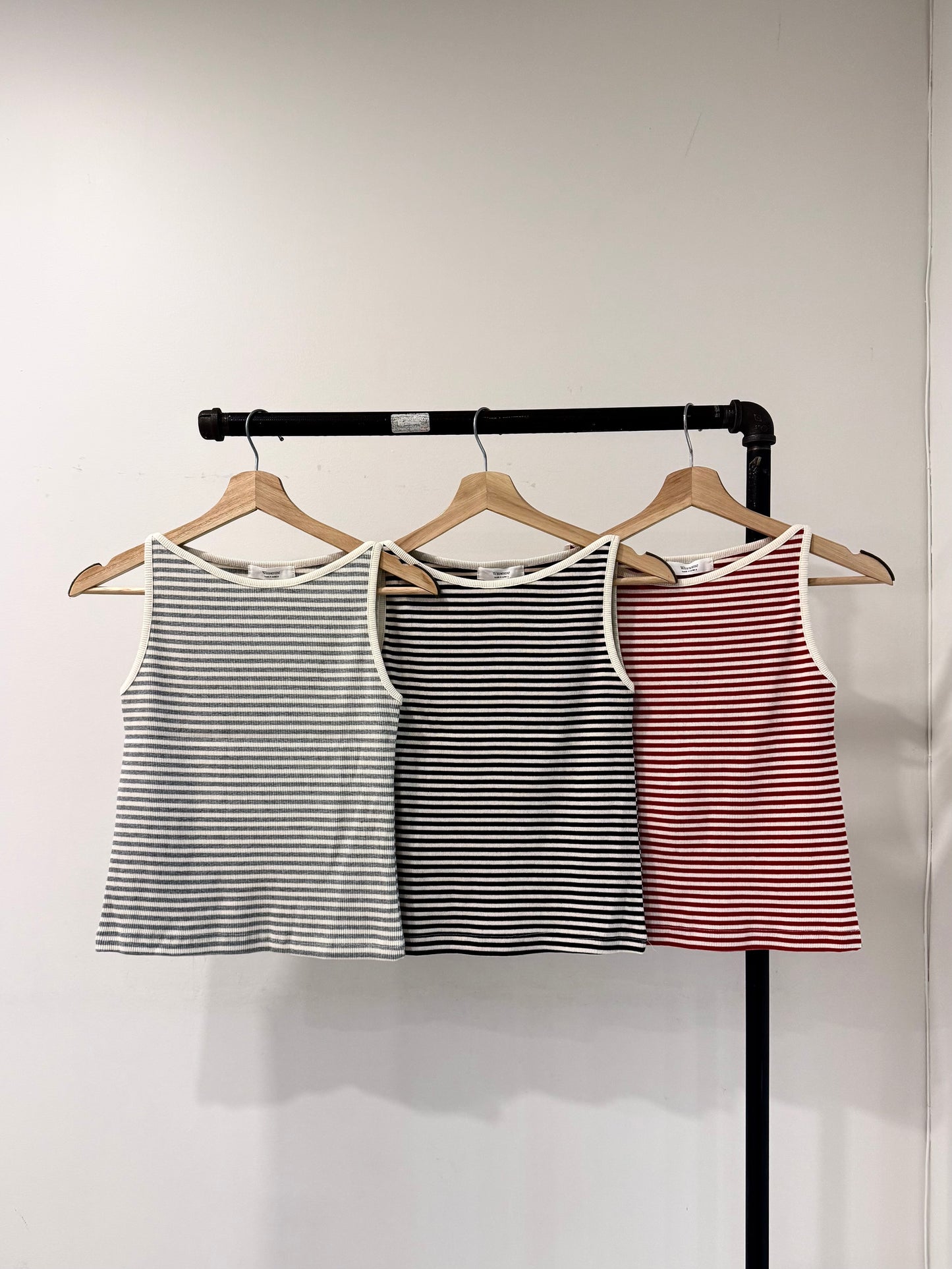 ODETTE Striped boat-neck tank