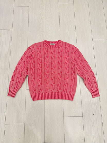 DEJAVU Neon cable-knit sweater