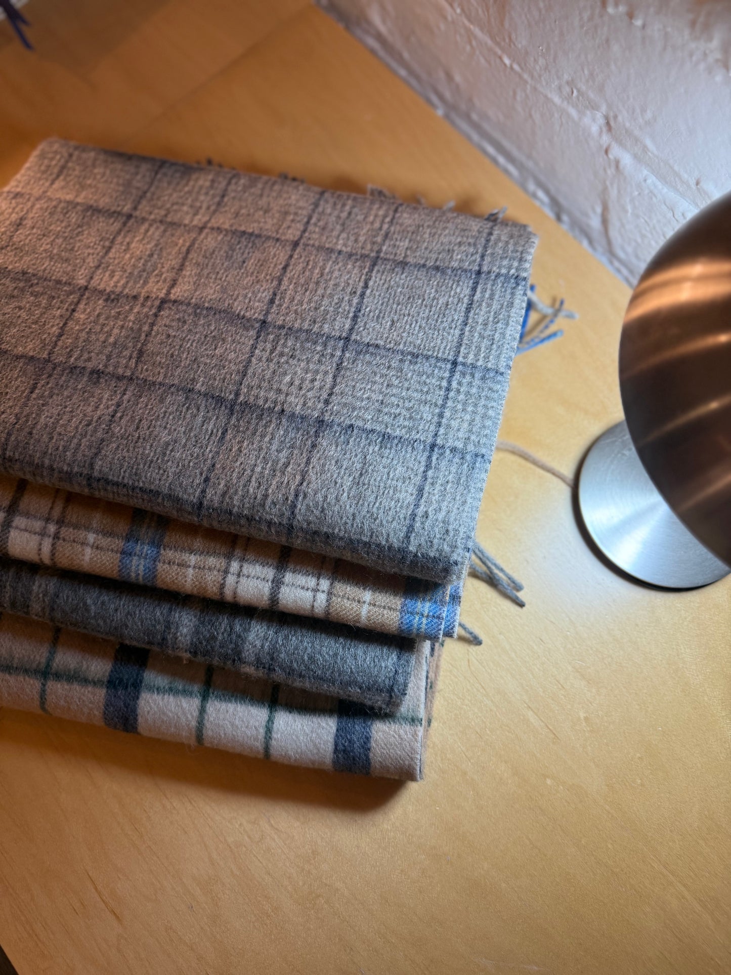 PART Plaid wool scarf