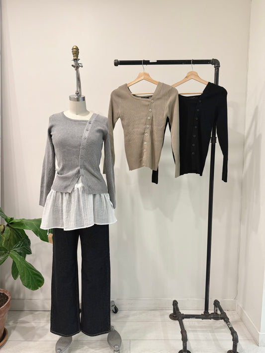 KIARA Asymmetric knit top