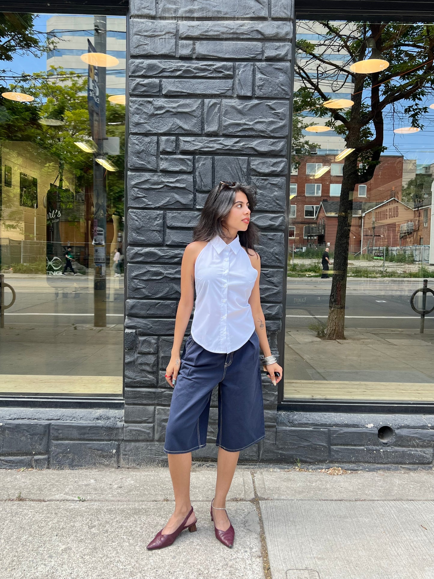 DASHA Backless halter shirt