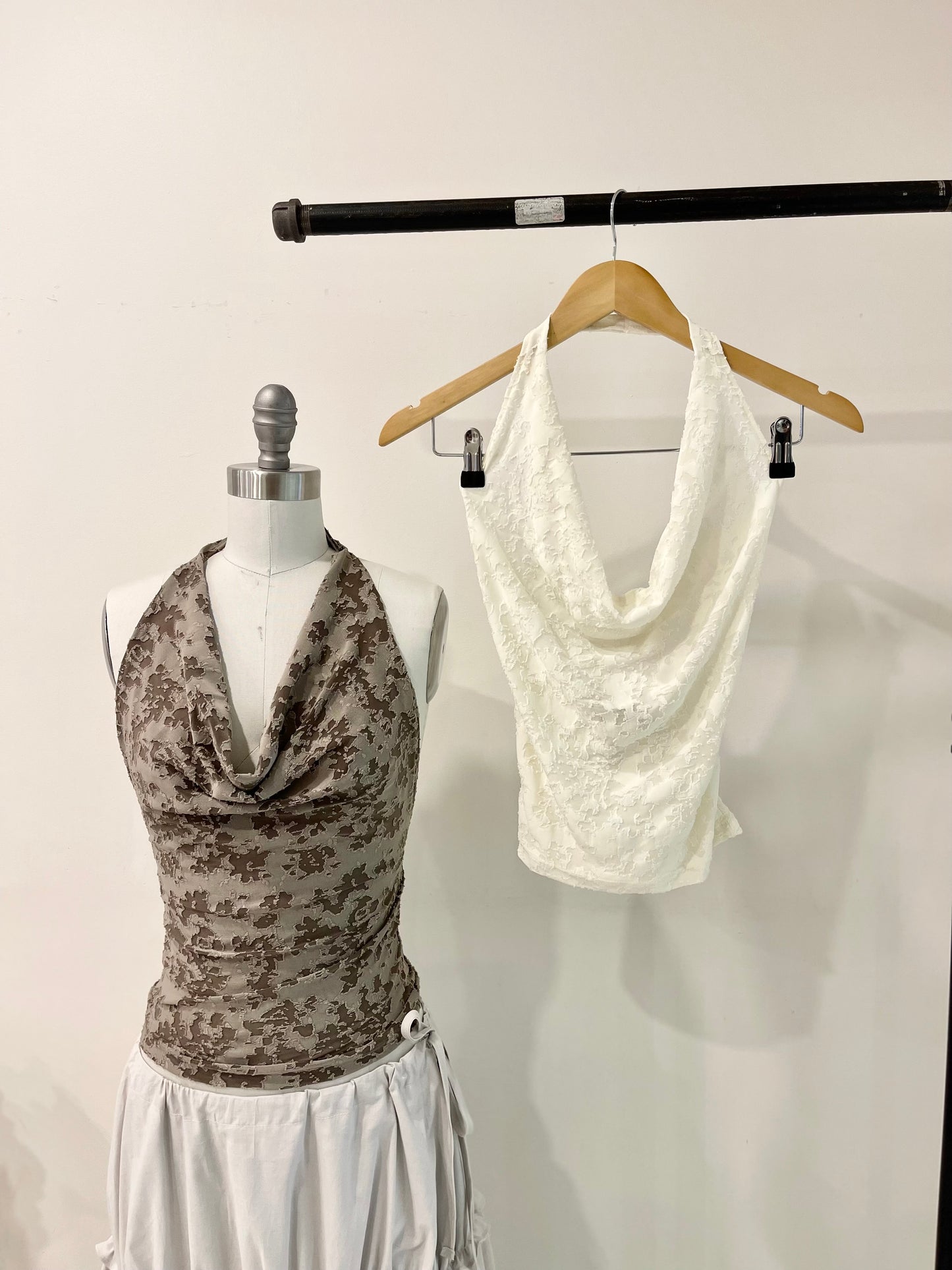 STOUT Jacquard halter top