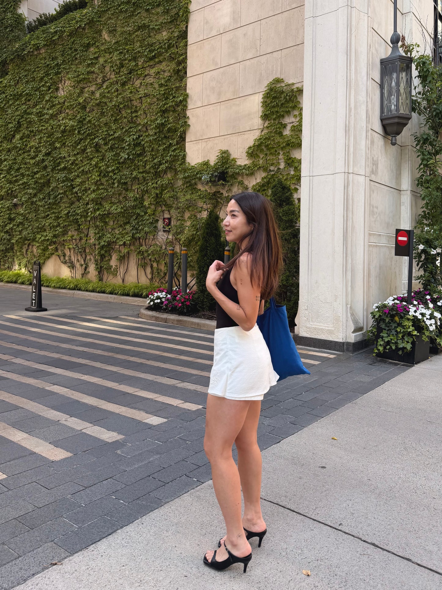EDIE Embroidered wrap shorts