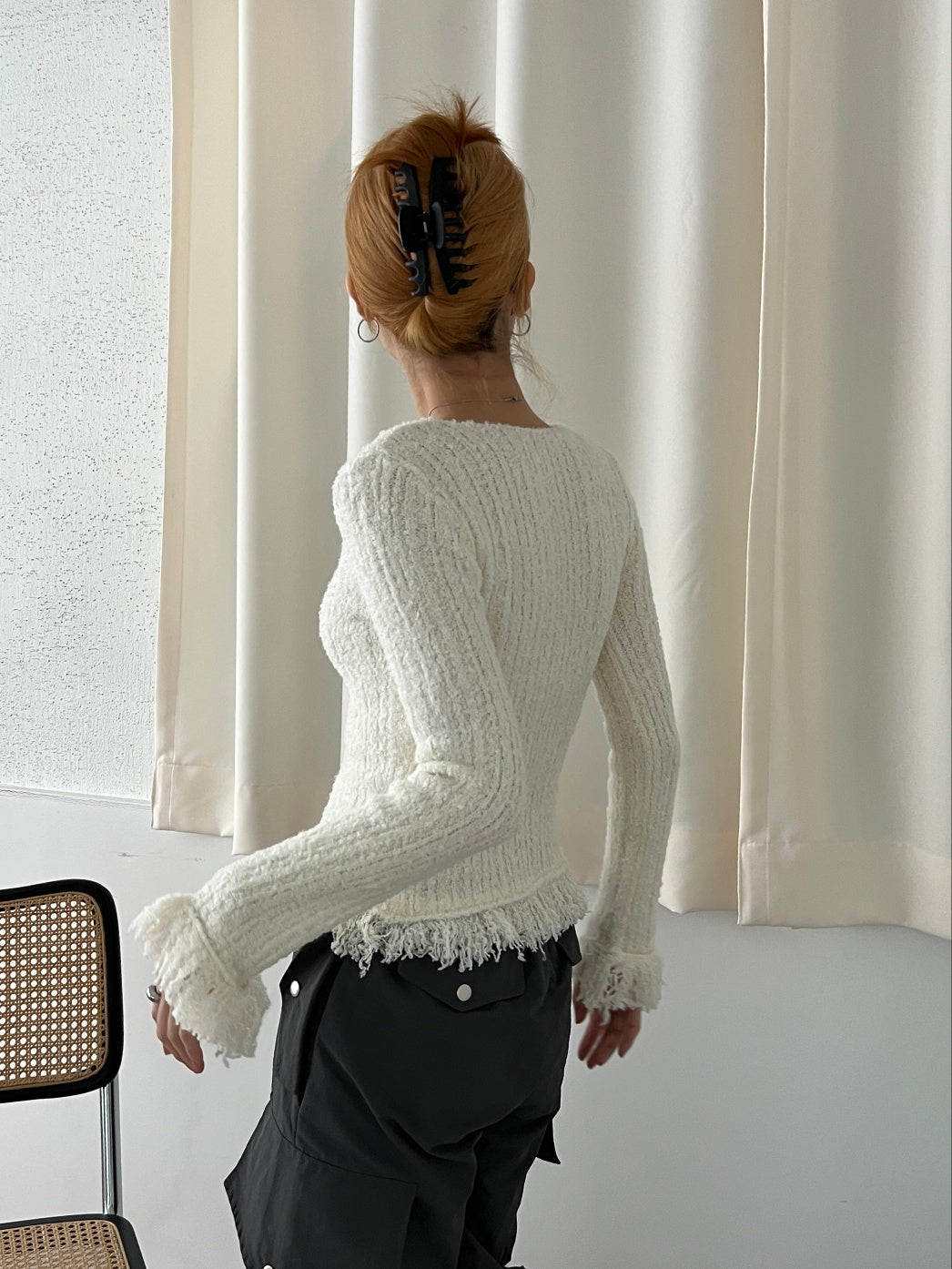 MISS Tassel knit top