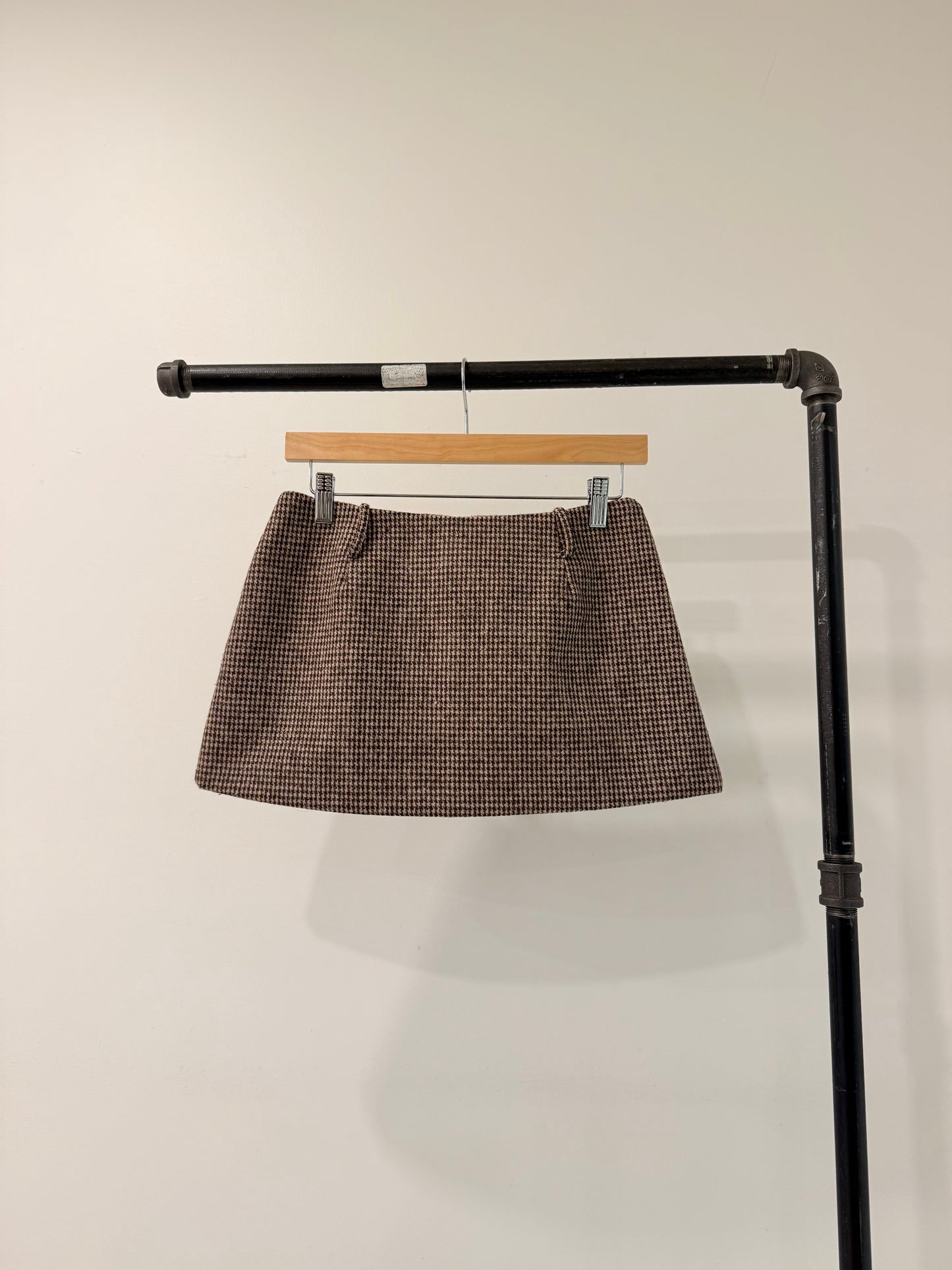 JEN Houndstooth micro mini skirt