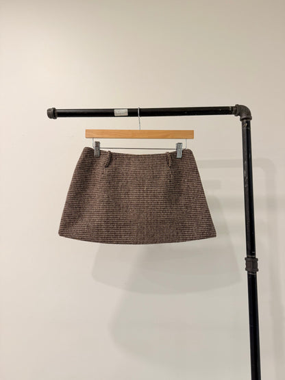 JEN Houndstooth micro mini skirt