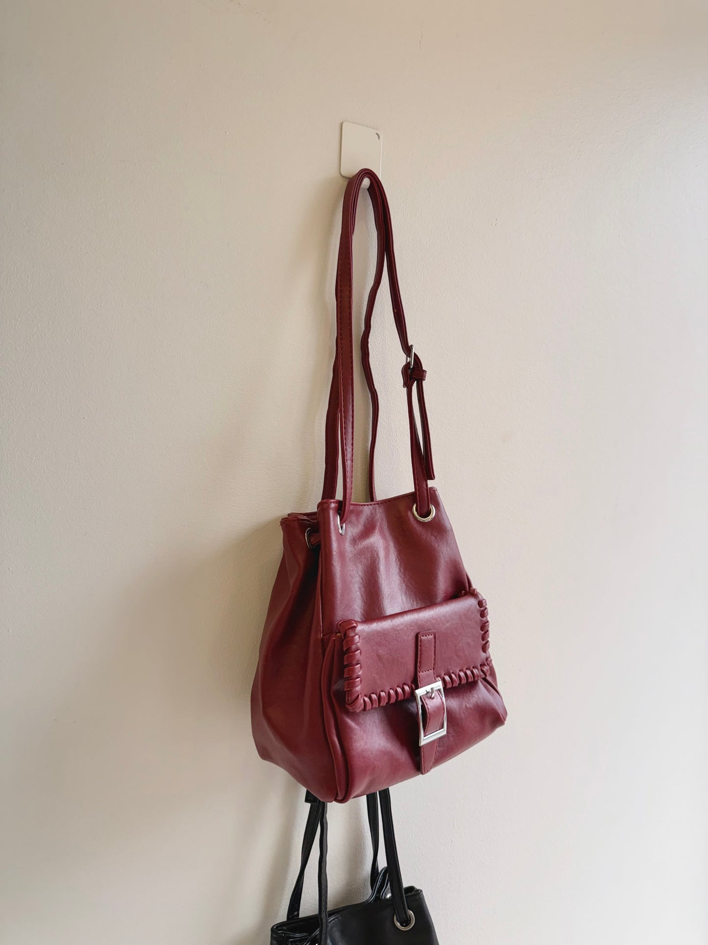 GEMMA Faux-leather bucket bag