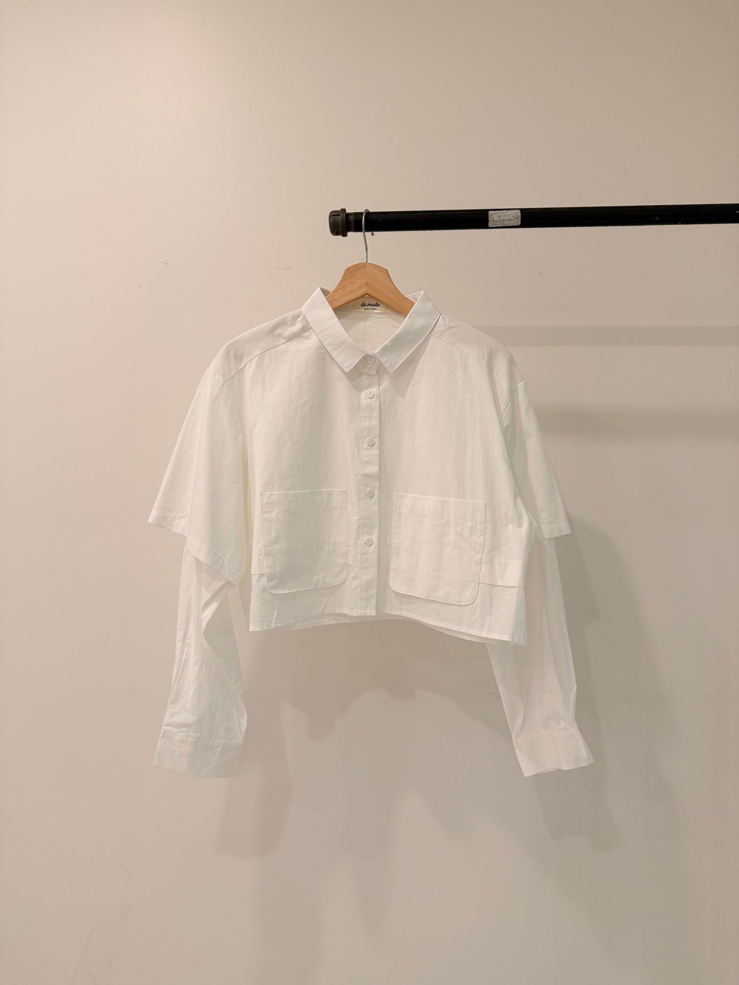 RONNY Layered crop shirt