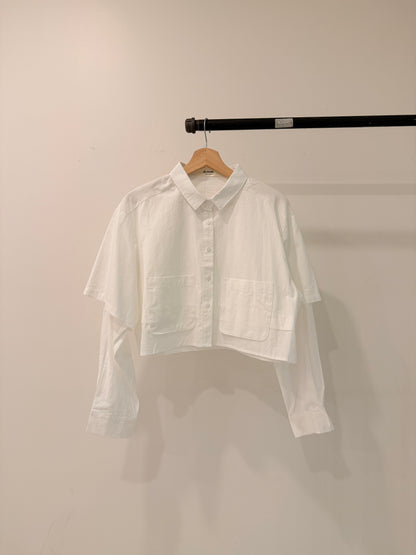 RONNY Layered crop shirt