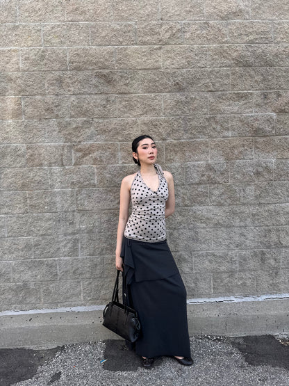 HARLOW Drawstring maxi skirt