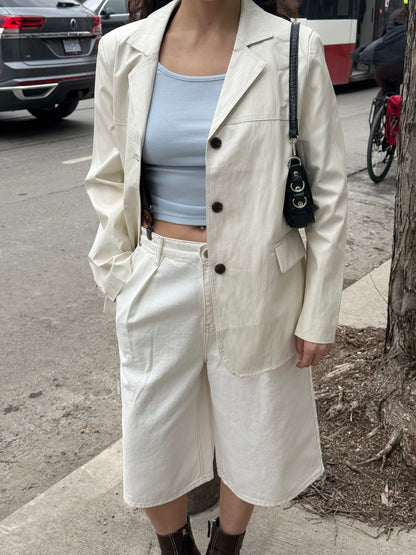KOOL Vegan leather blazer