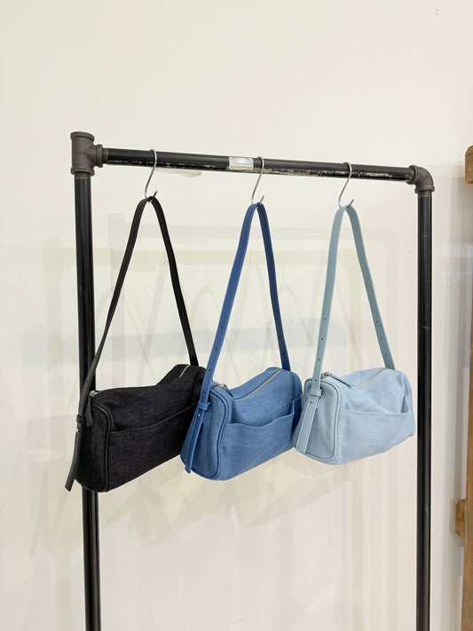 PIANO Denim baguette bag
