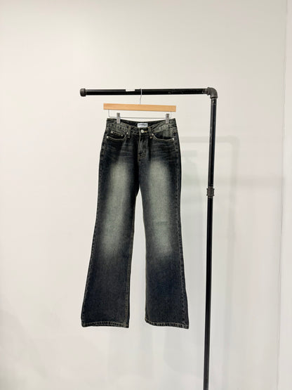BENNE Black washed bootcut jeans