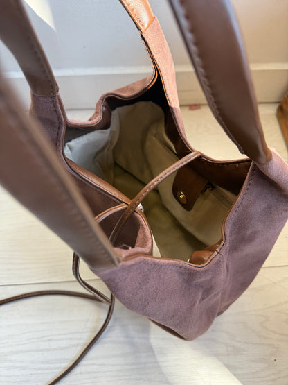 MILE Faux suede bow bag