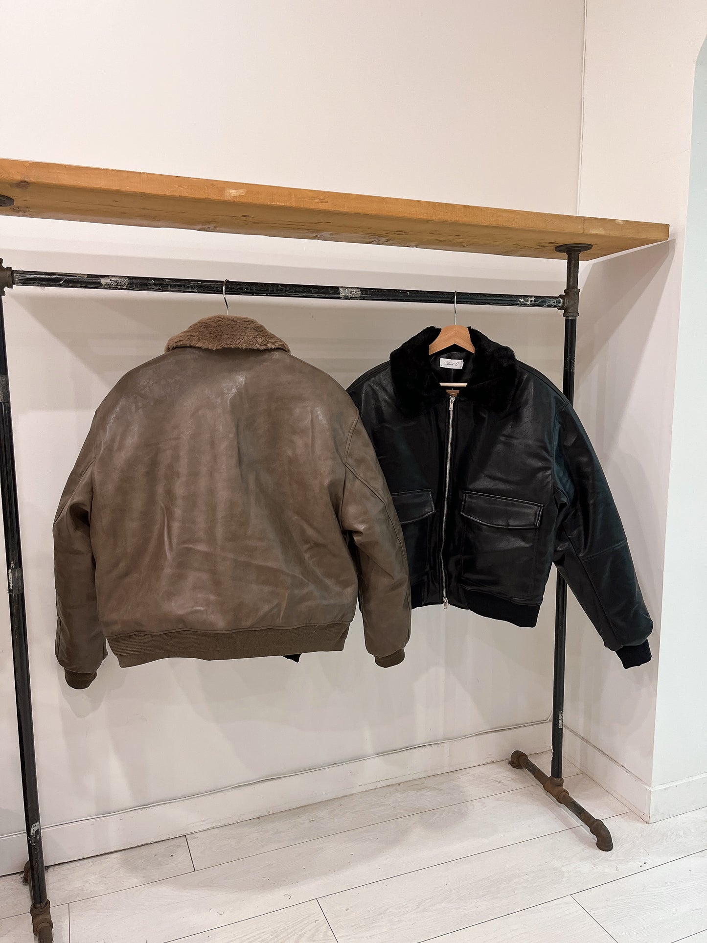 FIX Padded vegan leather jacket