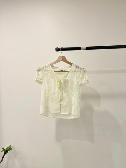 POSY Floral tie blouse