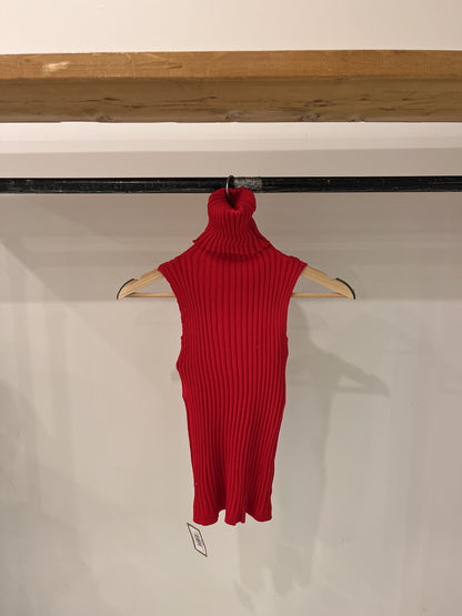 NART Ribbed turtleneck tanktop