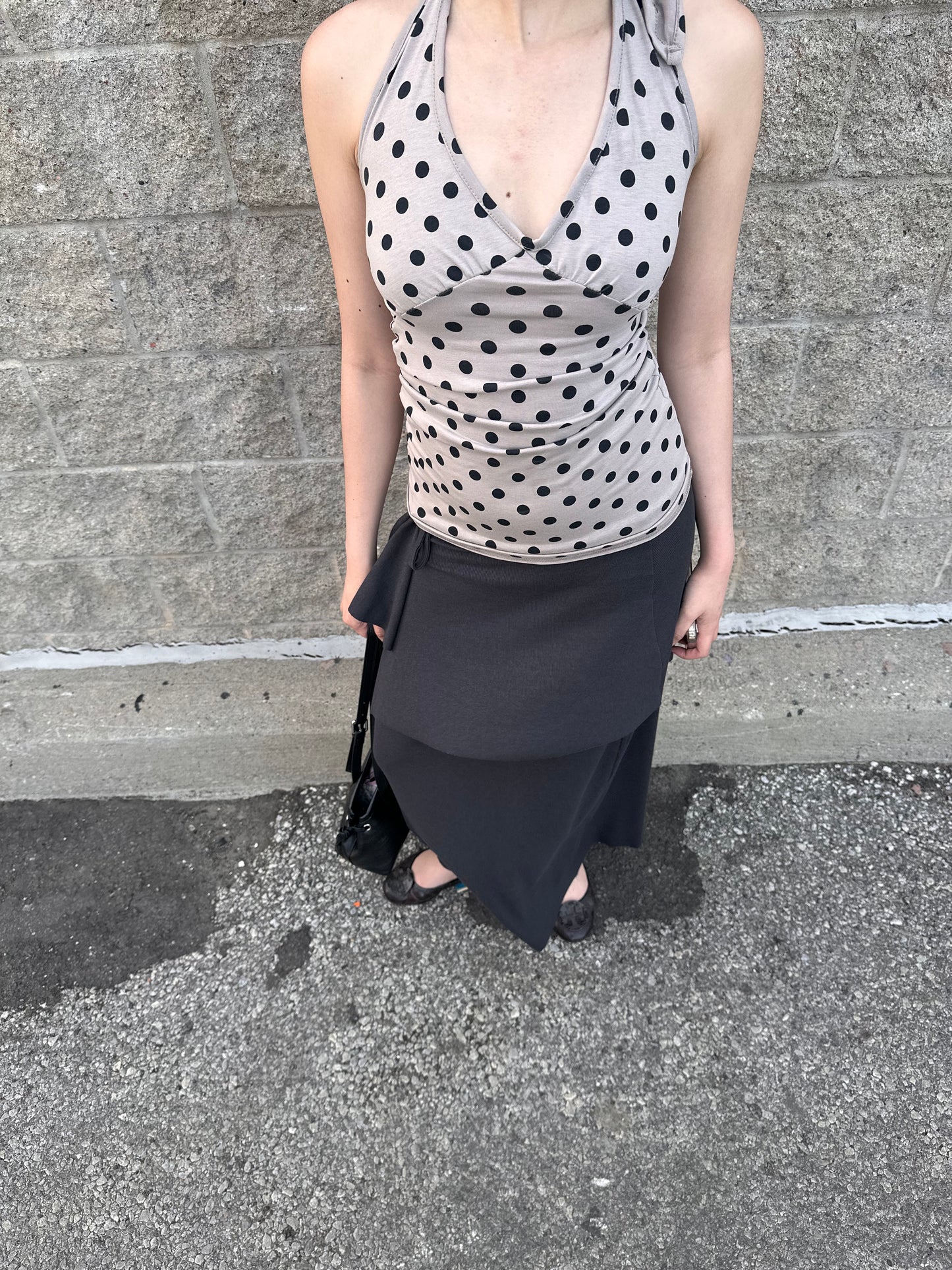 HARLOW Drawstring maxi skirt