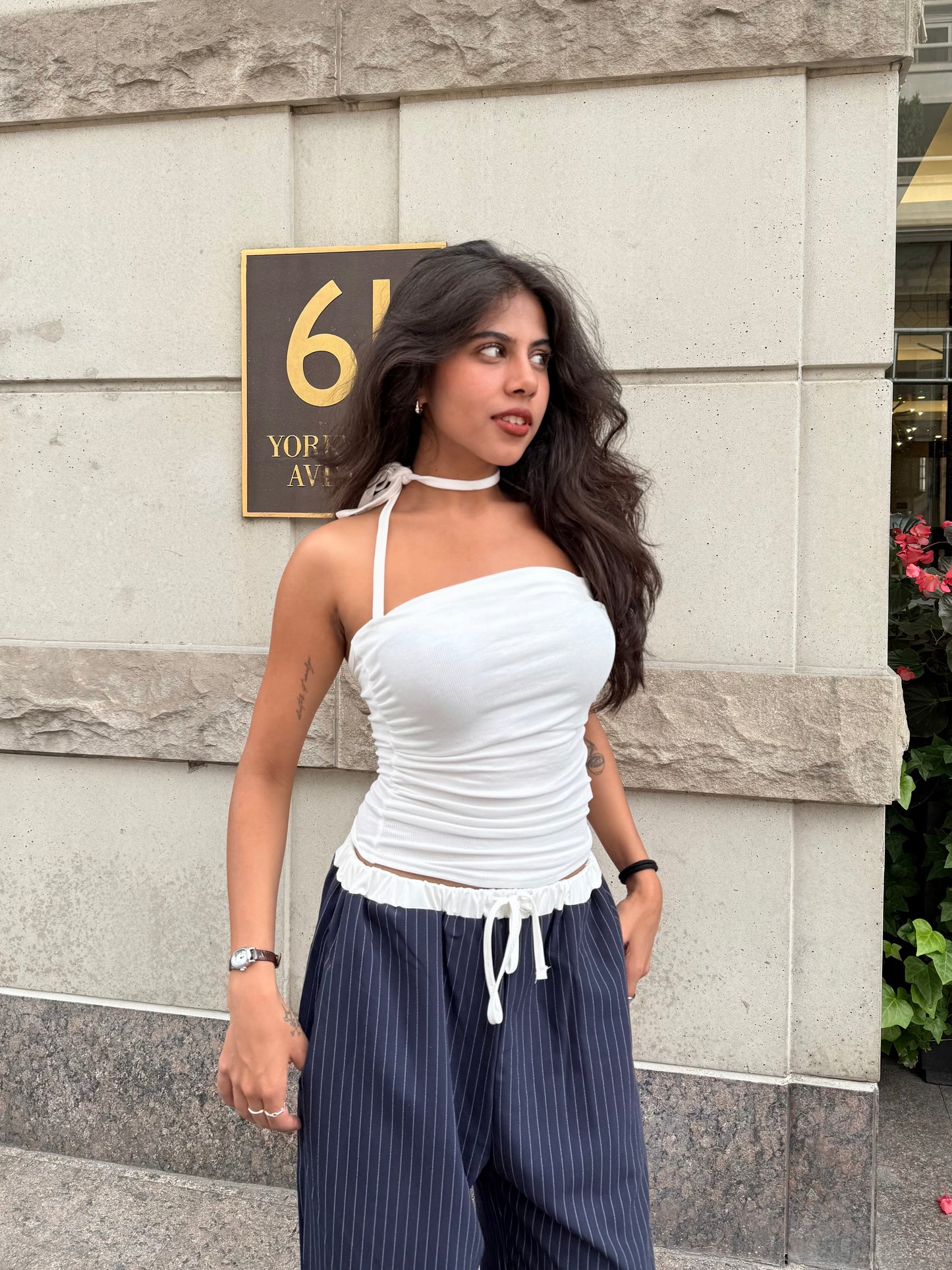 ARI Ribbed halter top