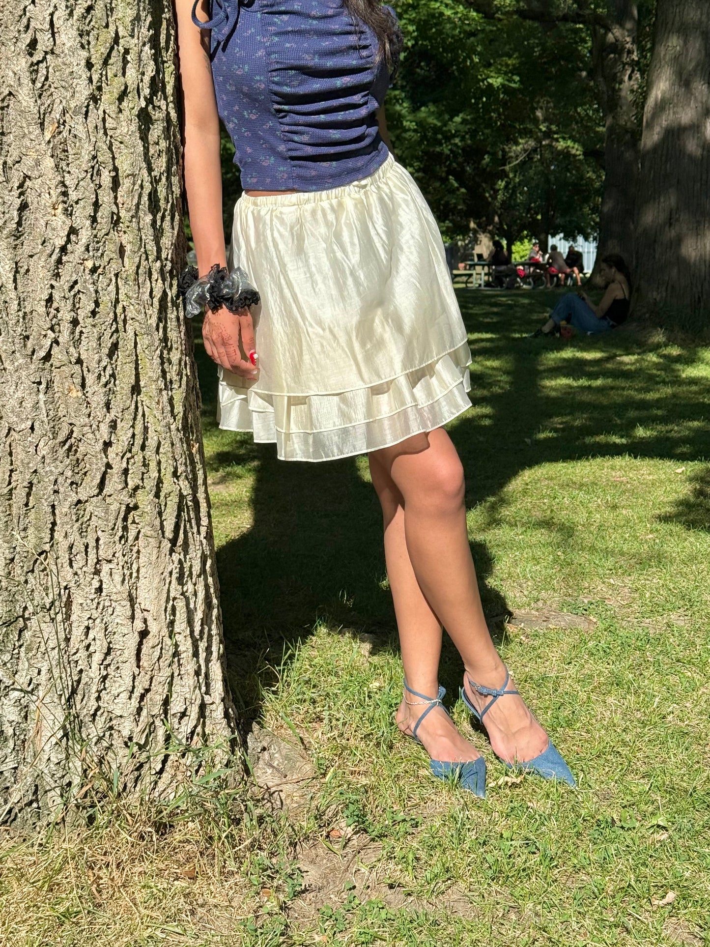 ROMMY Layered mini skirt