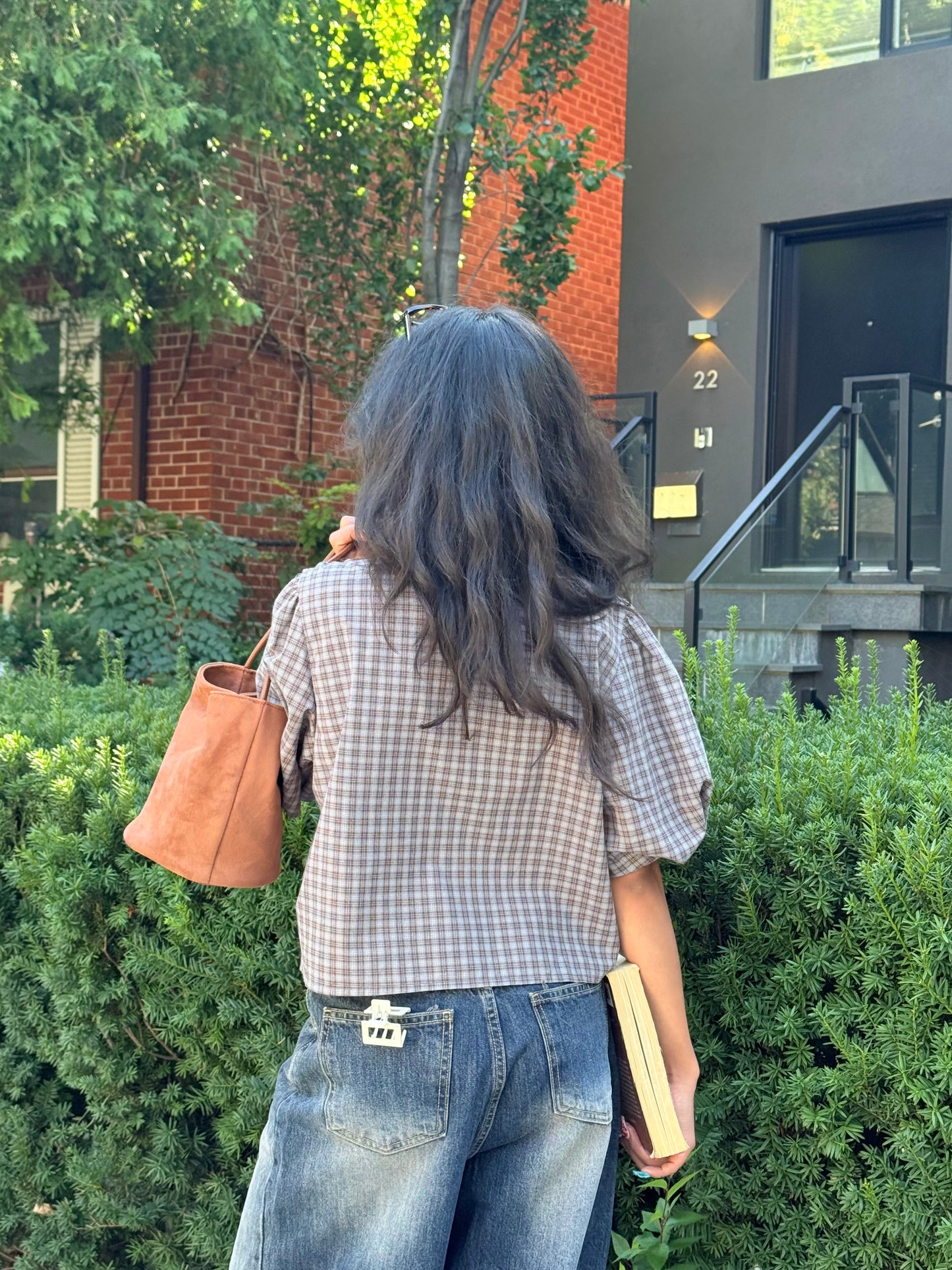 POSE Plaid tie shirt