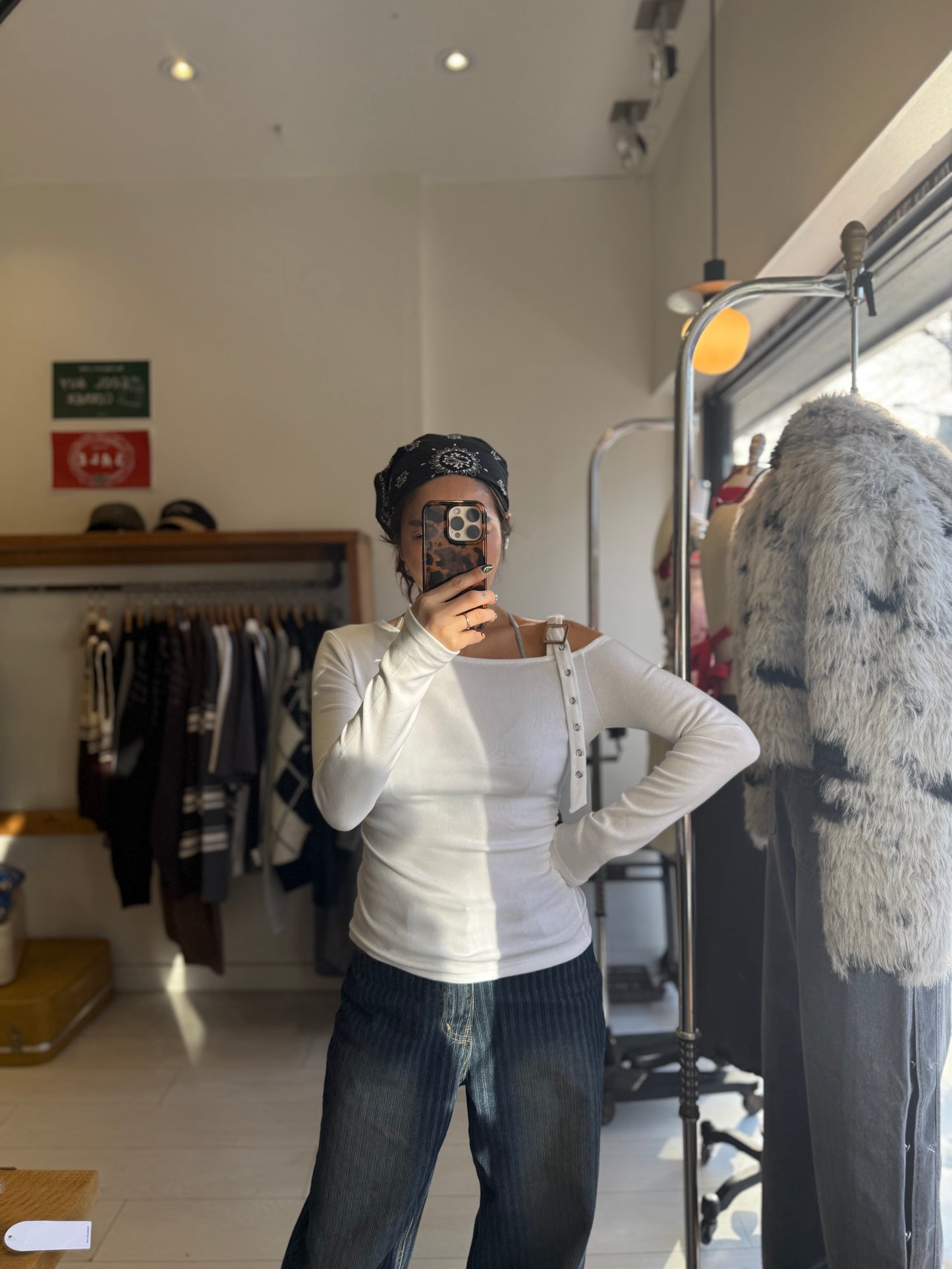 PARCH Belted shoulder top