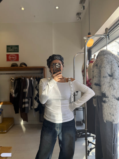 PARCH Belted shoulder top