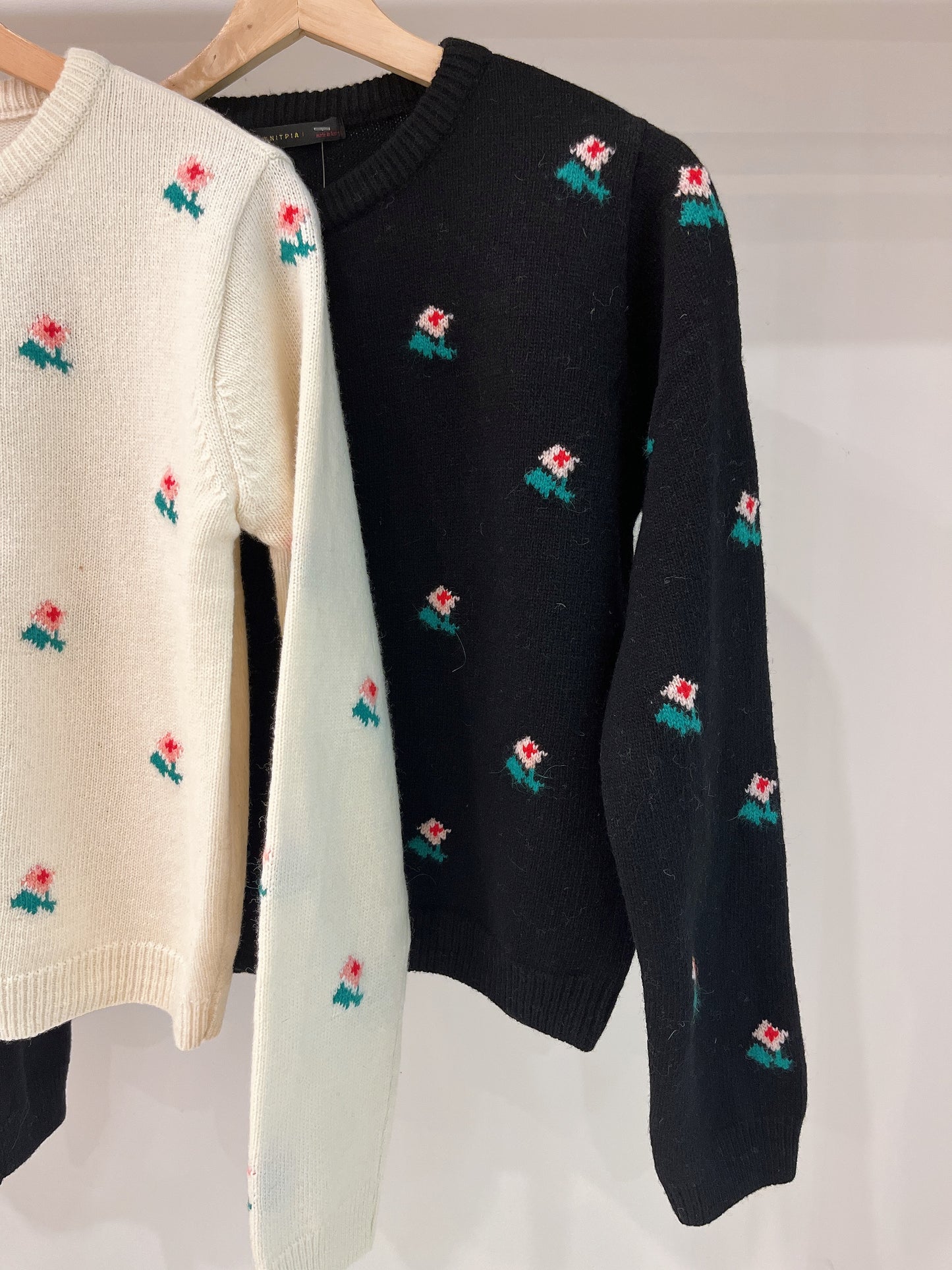 WEENA Floral wool cardigan