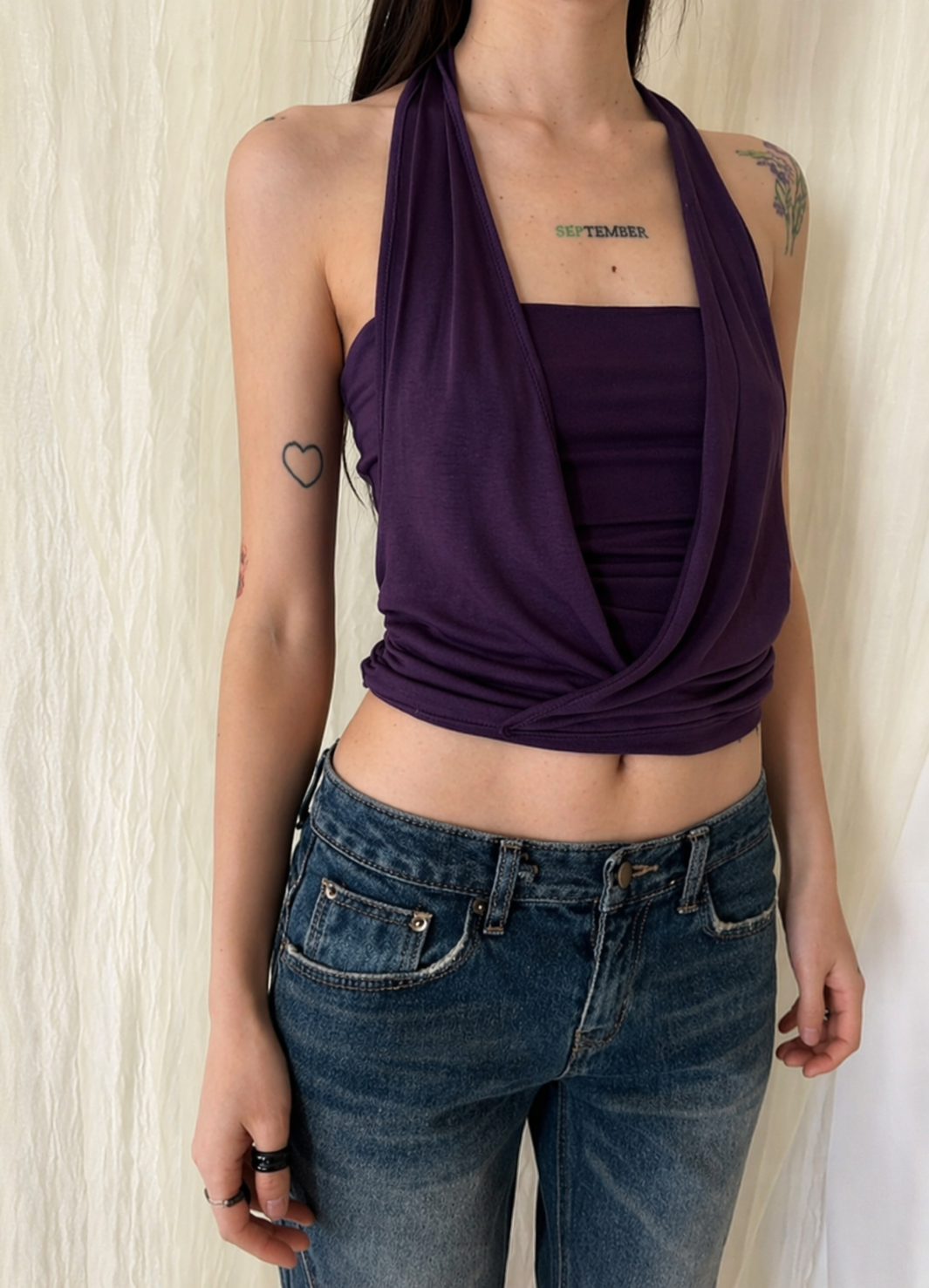 SHOLA Multi-way halter top