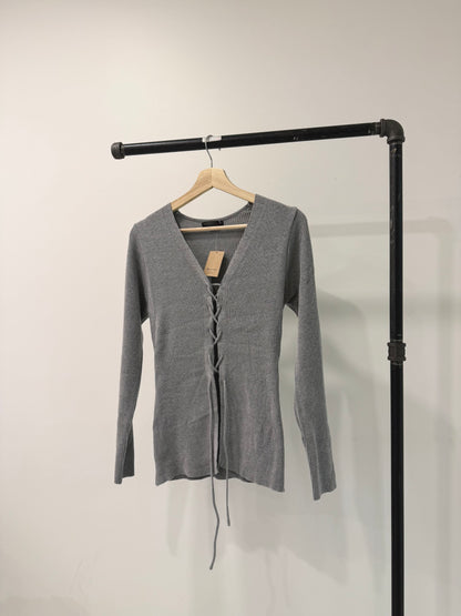RACK Lace-up knit top