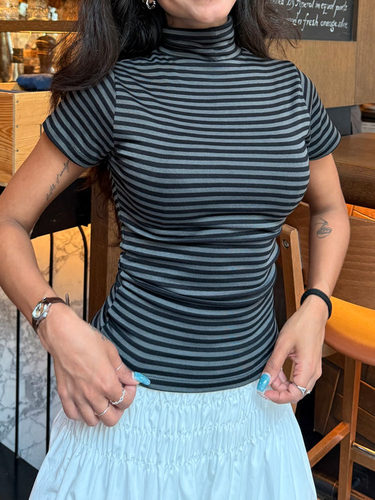 REAL Stripe turtleneck top