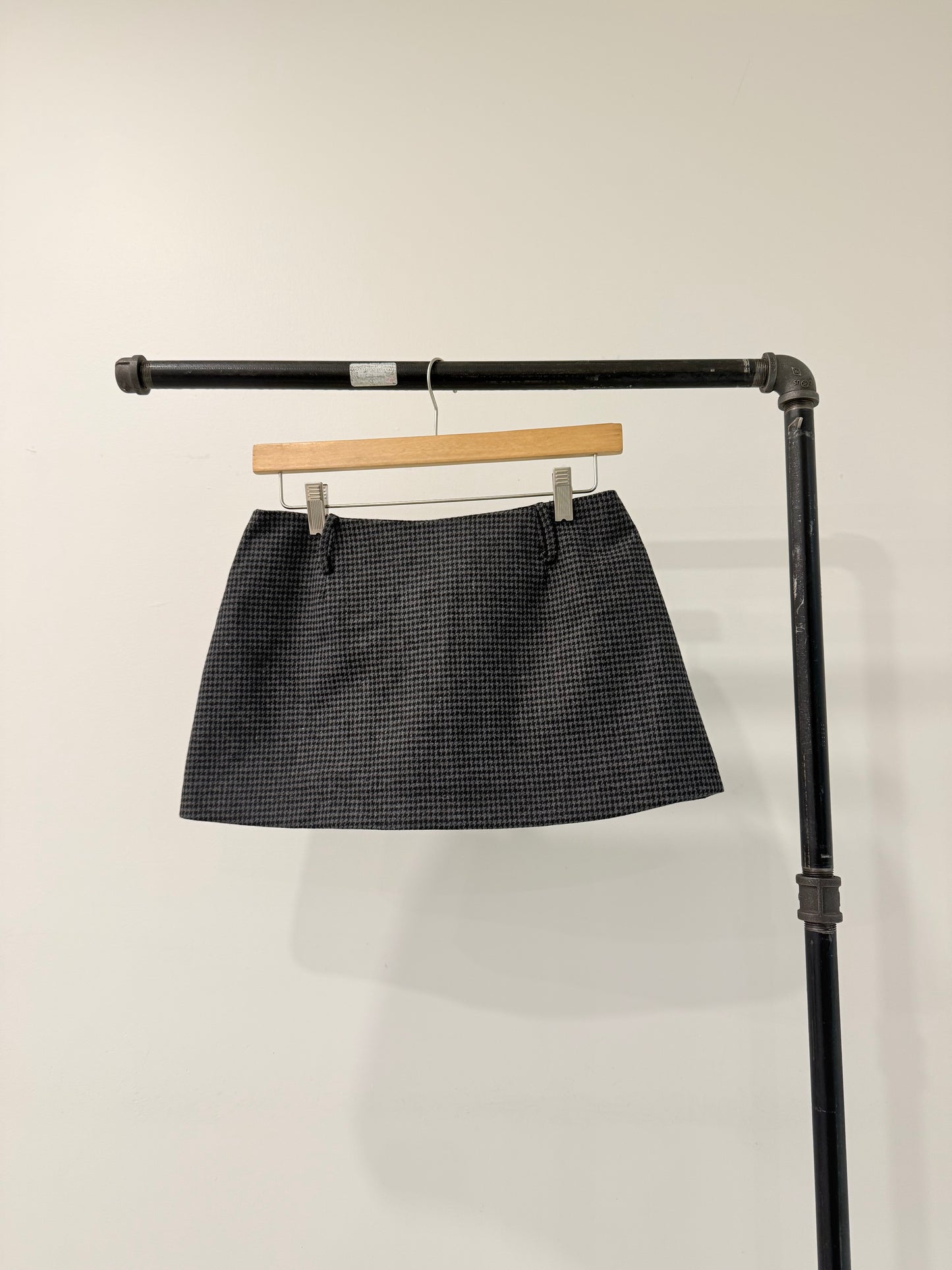 JEN Houndstooth micro mini skirt