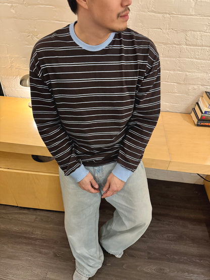 DOWN Striped long sleeve tee