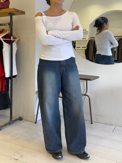 PARCH Belted shoulder top