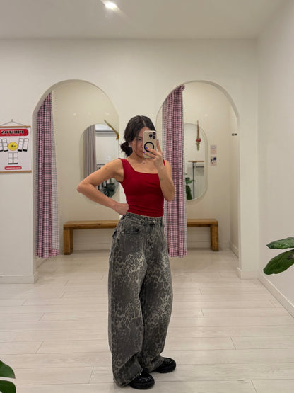 TOCUT Cheetah printed jeans