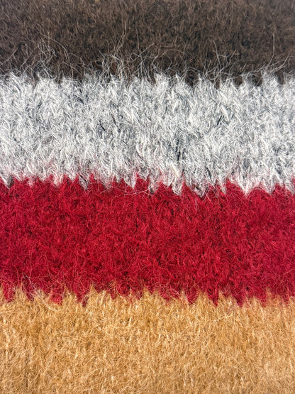 IMAGINE Fuzzy stripe scarf