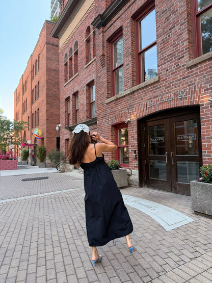 ELODIE Shirred maxi dress