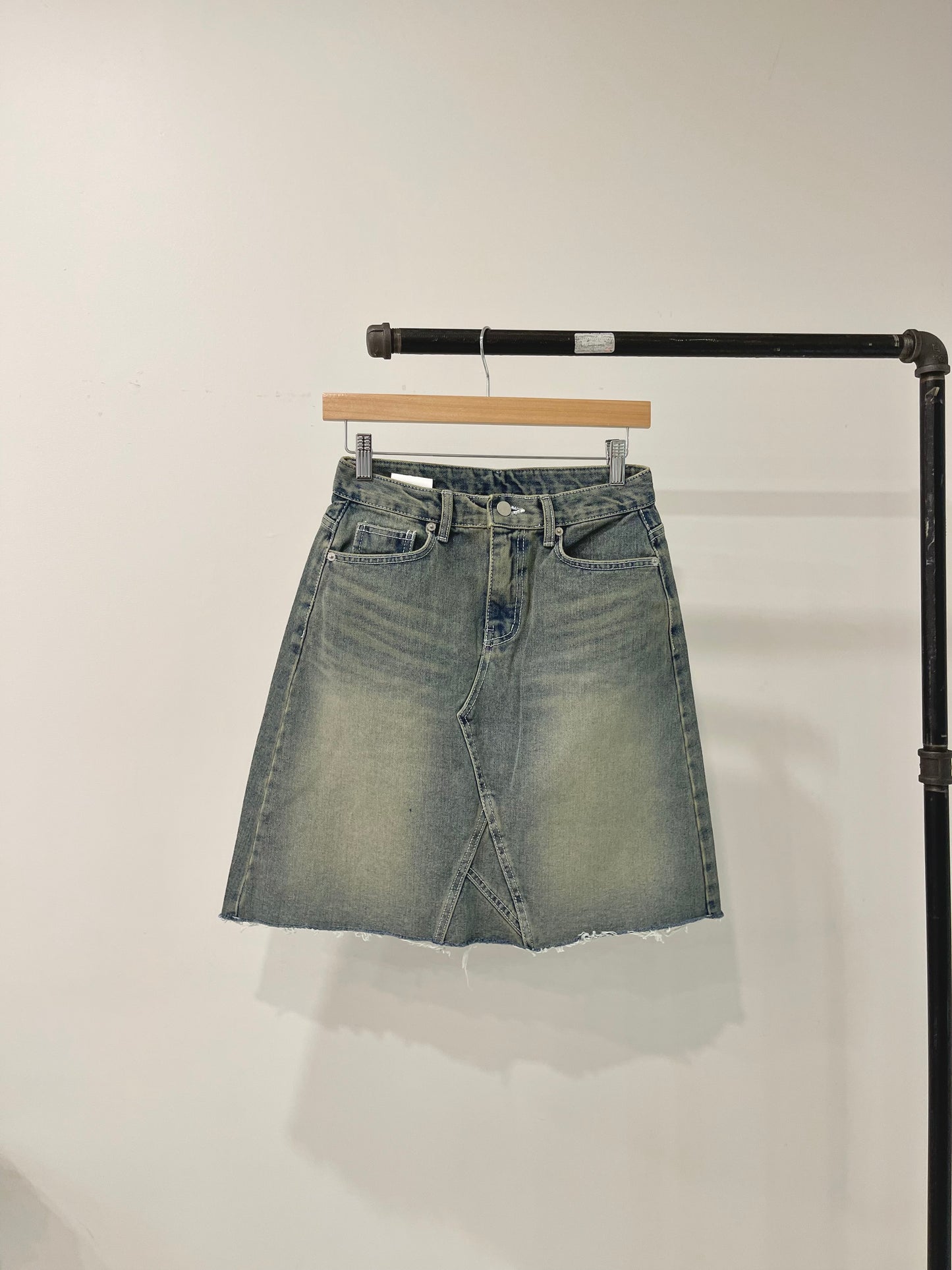 MANE Denim midi skirt