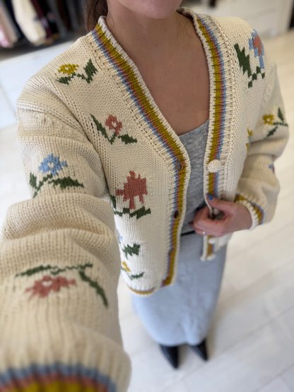 TOPIO Flower cardigan