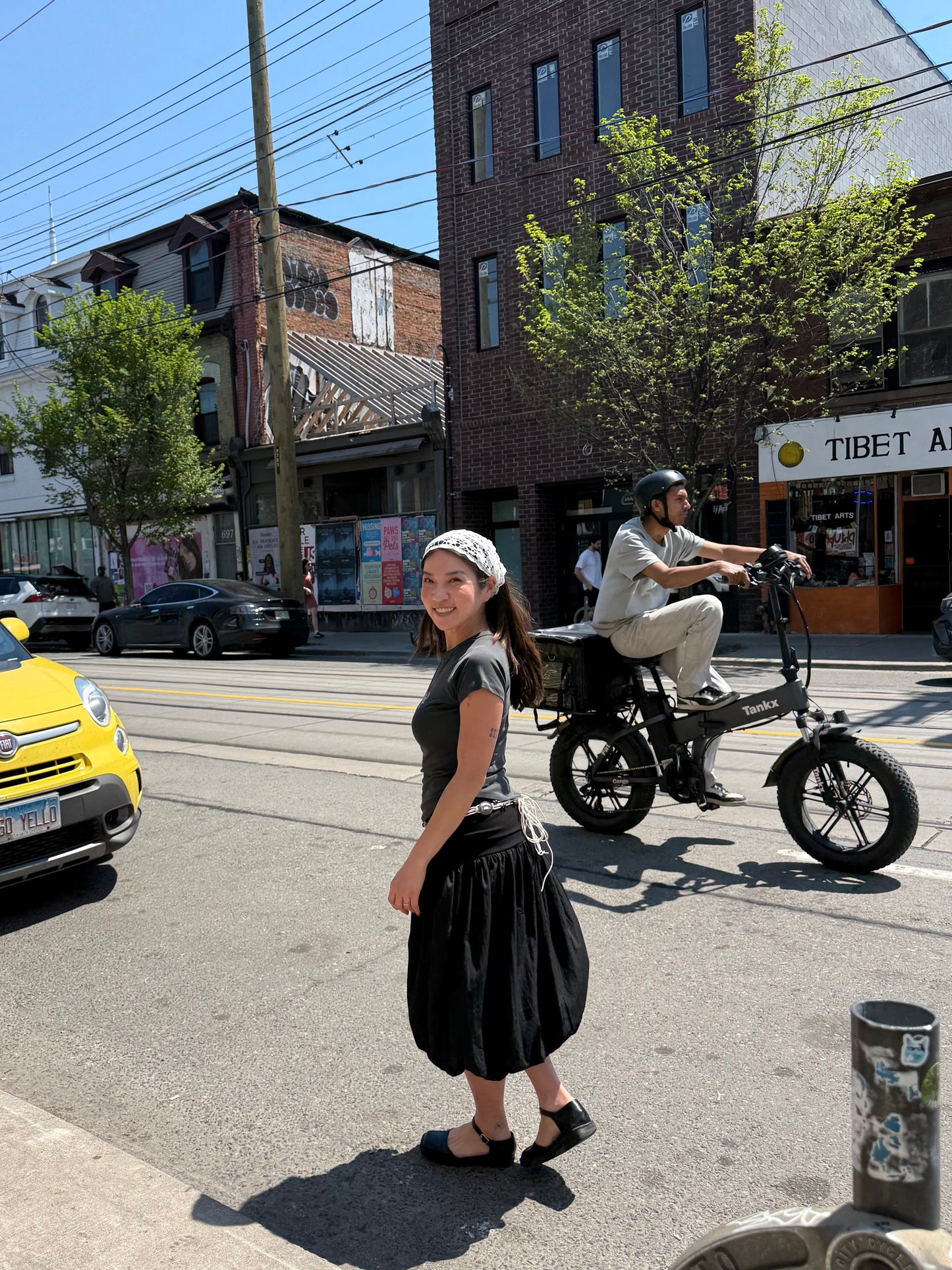 LUNA Balloon midi skirt