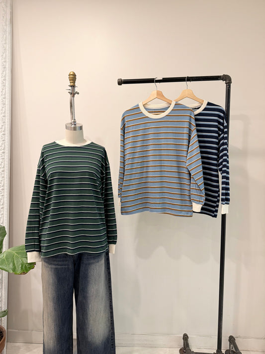 SUEDA Oversized striped tee