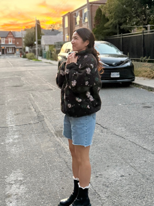 TUBE Floral fleece jacket