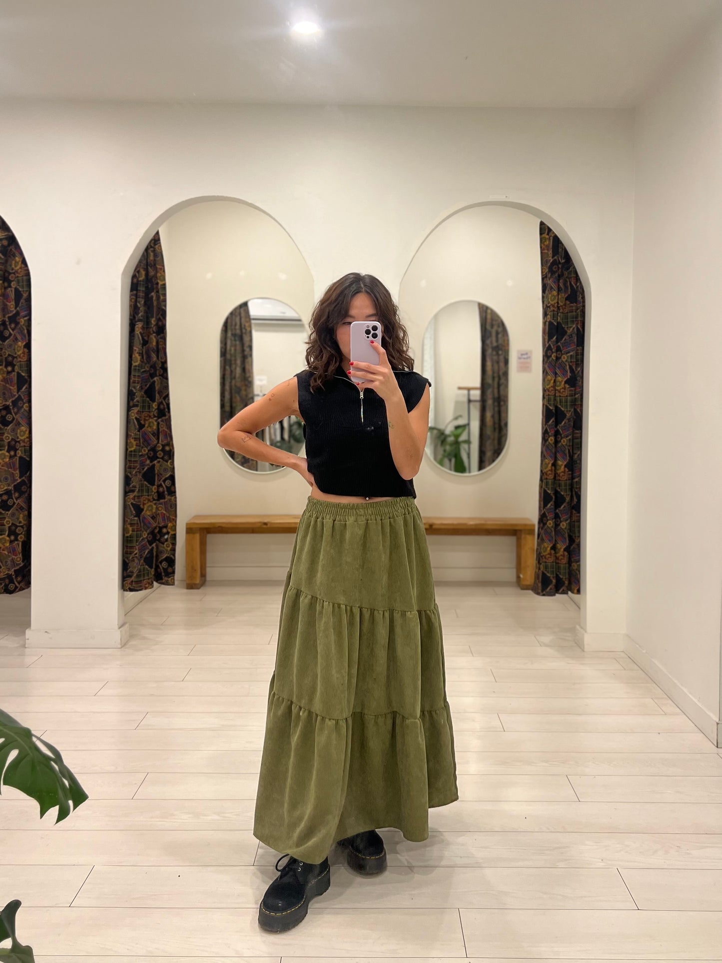 SALLY Corduroy maxi skirt