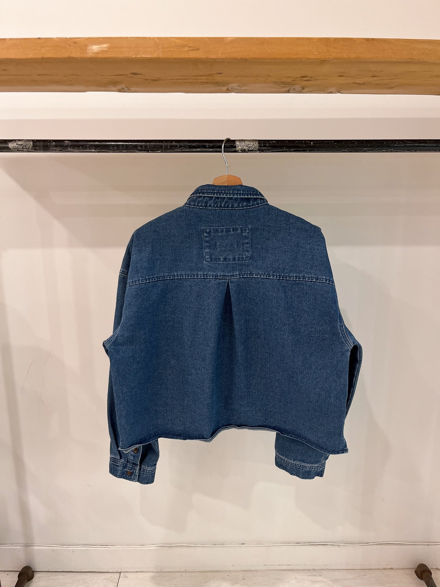 DAIRO Cropped denim shirt