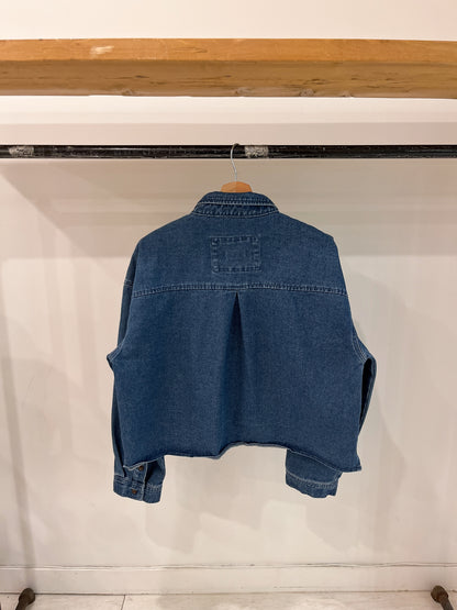 DAIRO Cropped denim shirt