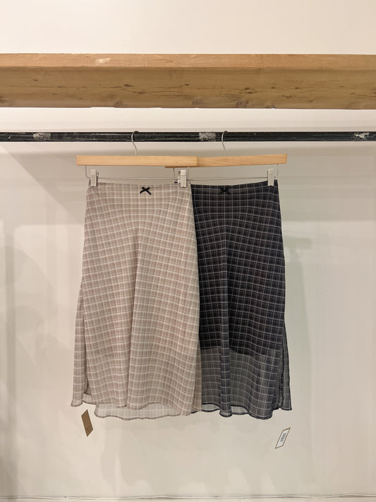 HEYA Plaid mesh skirt