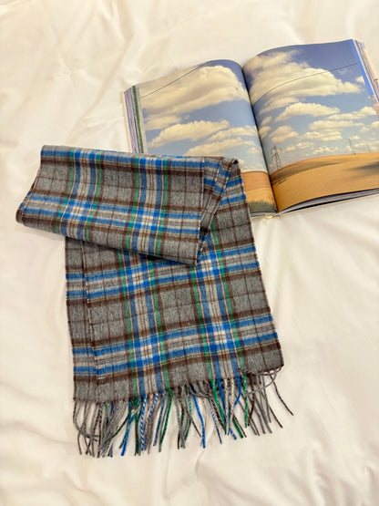 PART Plaid wool scarf